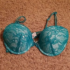 Teal Lace F21 Bra